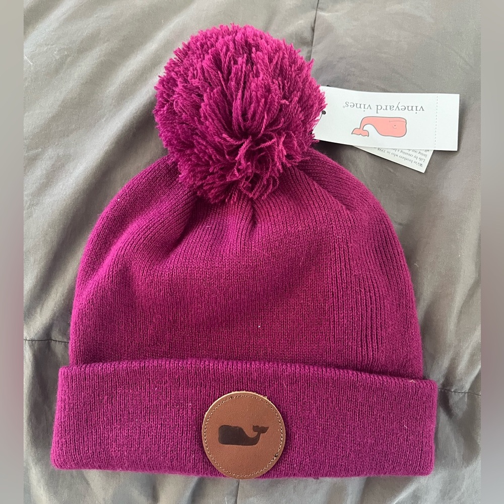 Vineyard Vines Magenta Knit Beanie